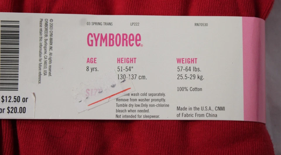 NUEVO CON ETIQUETAS 2003 Gymboree Avistamiento de Ballenas Rojo Sólido Algodón Leggings Borde Lechuga Dobladillo talla 8 Foto 4 de 4