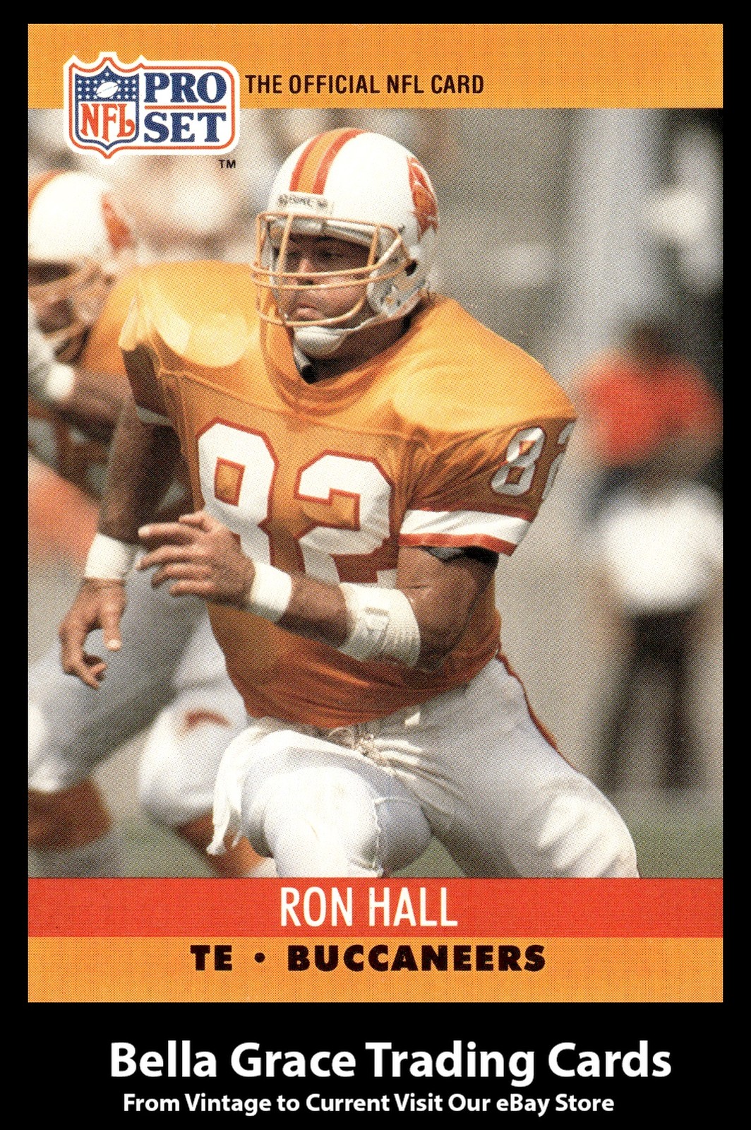 1990 Pro Set Ron Hall #655 Tampa Bay Buccaneers NFL Football