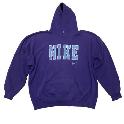 Vtg Nike Air Center Swoosh Hoodie Sweatshirt Men’s XL Purple Travis Scott  Y2k