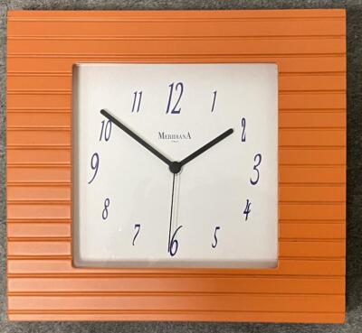 Orologio da Parete in legno quadrato Colore Arancio diamantini \u0026 domeniconi  | eBay