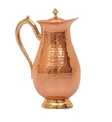 COPPER WORLD PURE HAMMERED MAHARAJA COPPER WATER JUG1.5 LITRE(1500 ML )