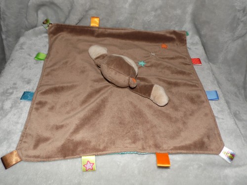 Taggies monkey comforter soft toy brown rattle blankie - Picture 3 of 5