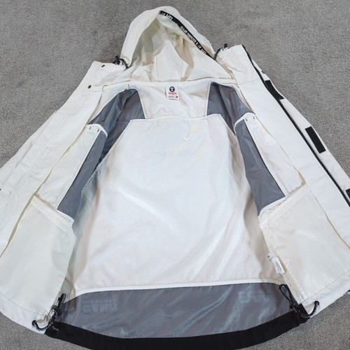 A Bathing Ape Jacket Mens Small White AAPE Outdoor Hooded Ski Coat Windbreaker - Picture 10 of 15