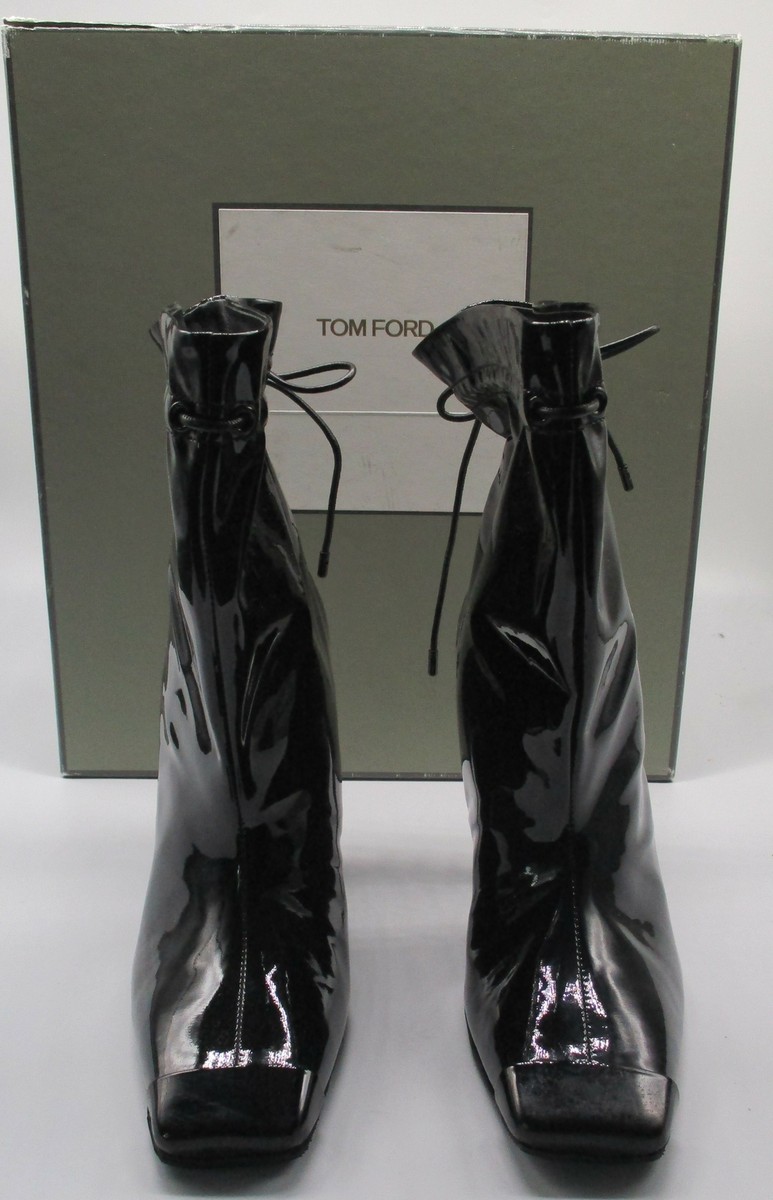 Tom Ford Black Patent Dress Boot TOM FORD - Webster Patent-Leather Chelsea Boots - Men  main image 4
