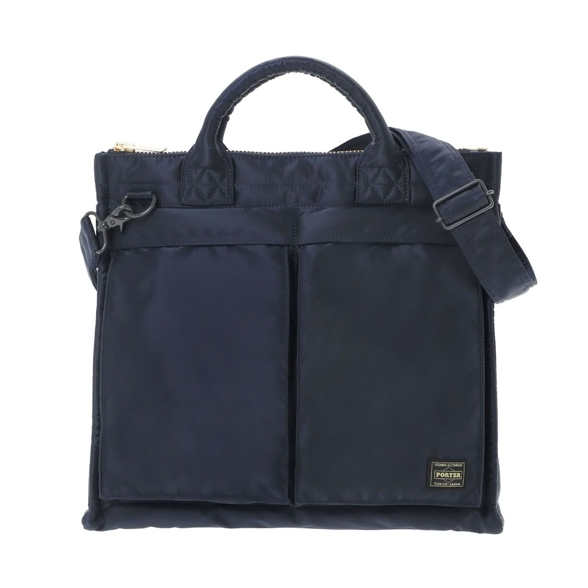 【PORTERNA】Uni Color Tote Bag PORTER TANKER SQUARE TOTE BAG (L) 622-27843 IRON BLUE