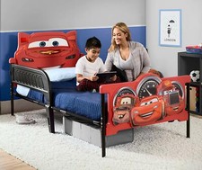 Cars Lightning Mcqueen Childrens Bed Kids Bedroom Furniture Twin Size Race Car