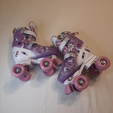 Roller Derby Girls Roller Skates Unicorns Donuts Rainbows Purple Pink Size 12-2