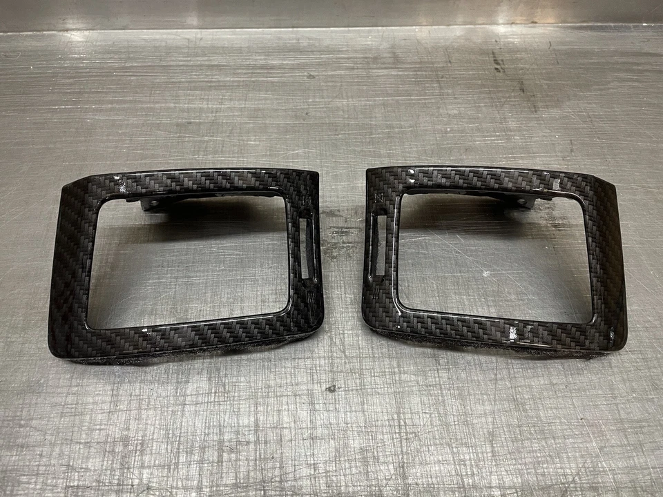 Cubierta de embellecedor de tablero de ventilación de fibra de carbono Infiniti G37 cupé 2008 bisel contraseña IPL Foto 4 de 4