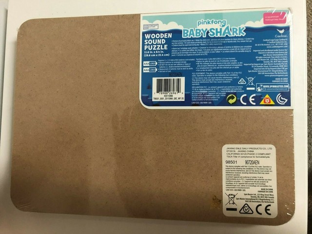 pinkfong baby shark chunky wooden sound puzzle