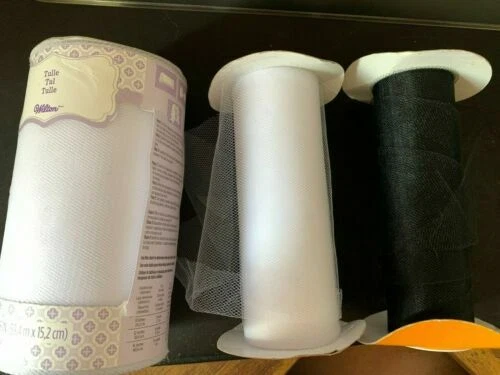 Cuadrados de tela artesanal de tul Rollos