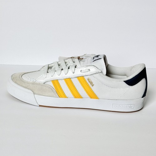 adidas NORA Sneakers niedrig Herren Größe 11,5 weiß fett gold marineblau HP9740 - Bild 5 von 15