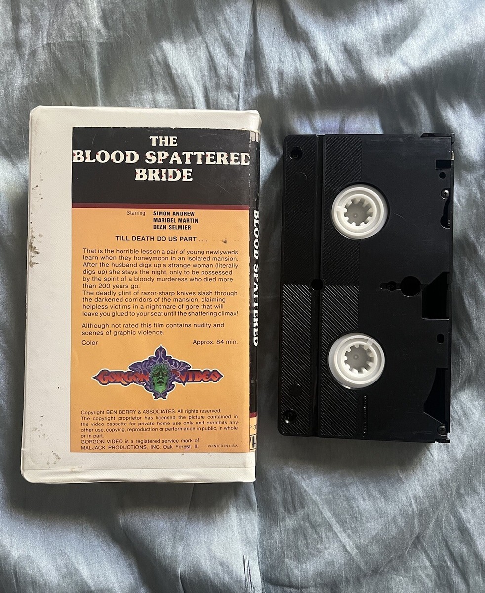 The Blood Spattered Bride 1972 VHS Clamshell Gorgon Video Vicente
