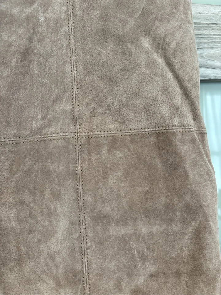 Worth Vintage 100% Leather Vest Tan Lined Zip Pockets Womens S Western Cowgirl - Image 4 of 4