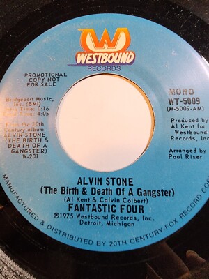 FANTASTIC FOUR Alvin Stone Birth & Death Of A Gangster -PROMO VG+ F272