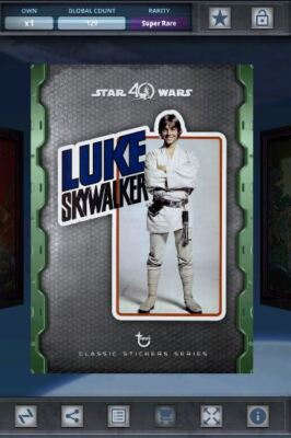 Star Wars Card Trader - Digital Classic Sticker Series Green 06 Luke 129cc
