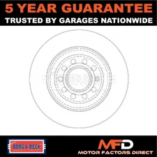 Fits Audi A6 2004-2011 1x Brake Disc Rear Borg & Beck