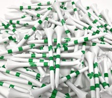 Four Leaf Clover/Shamrock 3       Plastic Golf Tees White with Green 100 Tee ...