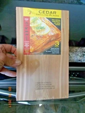 Sealed 3 Pack Cedar 7" x 12" Grilling Planks for Gas or Charcoal Grills