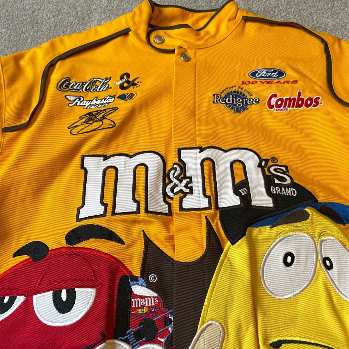 Vintage M&Ms Racing Nascar Jacket Youth XL Elliott Sadler