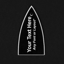 GUITAR TRUSS ROD COVER Custom Engraved For ESP or LTD - PERSONALIZED TEXT Black