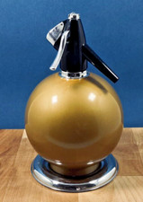 Siphon vintage dore - Globe Master Sparklets Angleterre - Eau de seltz soda