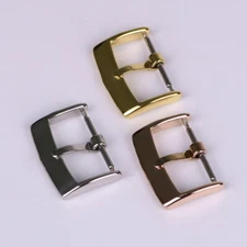 12 14 16 18 20mm Steel Spring bar Pin Buckle For RL Rubber Leather Band Strap