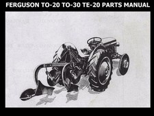 FERGUSON TE20 TO20 TO30 PARTS MANUAL  110pgs for TO-20 Tractor Service & Repair
