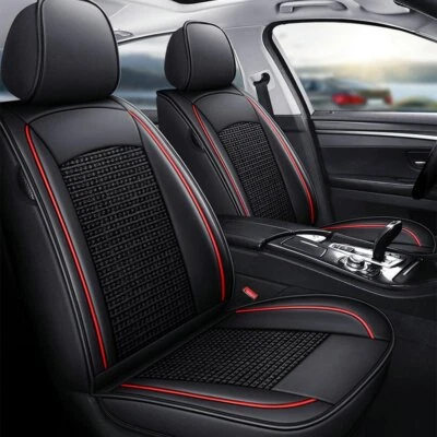 Deluxe Black PU Leather Full Set Seat Covers Padded For Peugeot 207 307 407 508