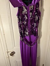 Weissman Purple Dance Costume Adult Large Purple Sequence Elvis Las Vega Size:XL