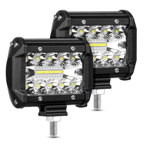 23'' Bumper License Plate Mount Bracket + 4inch 80W Led Work Light Pods Truck US - Picture 13 of 15