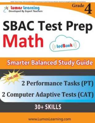 SBAC Test Prep: 4th Grade Math Common Core Practice Book and Full-length  - GOOD