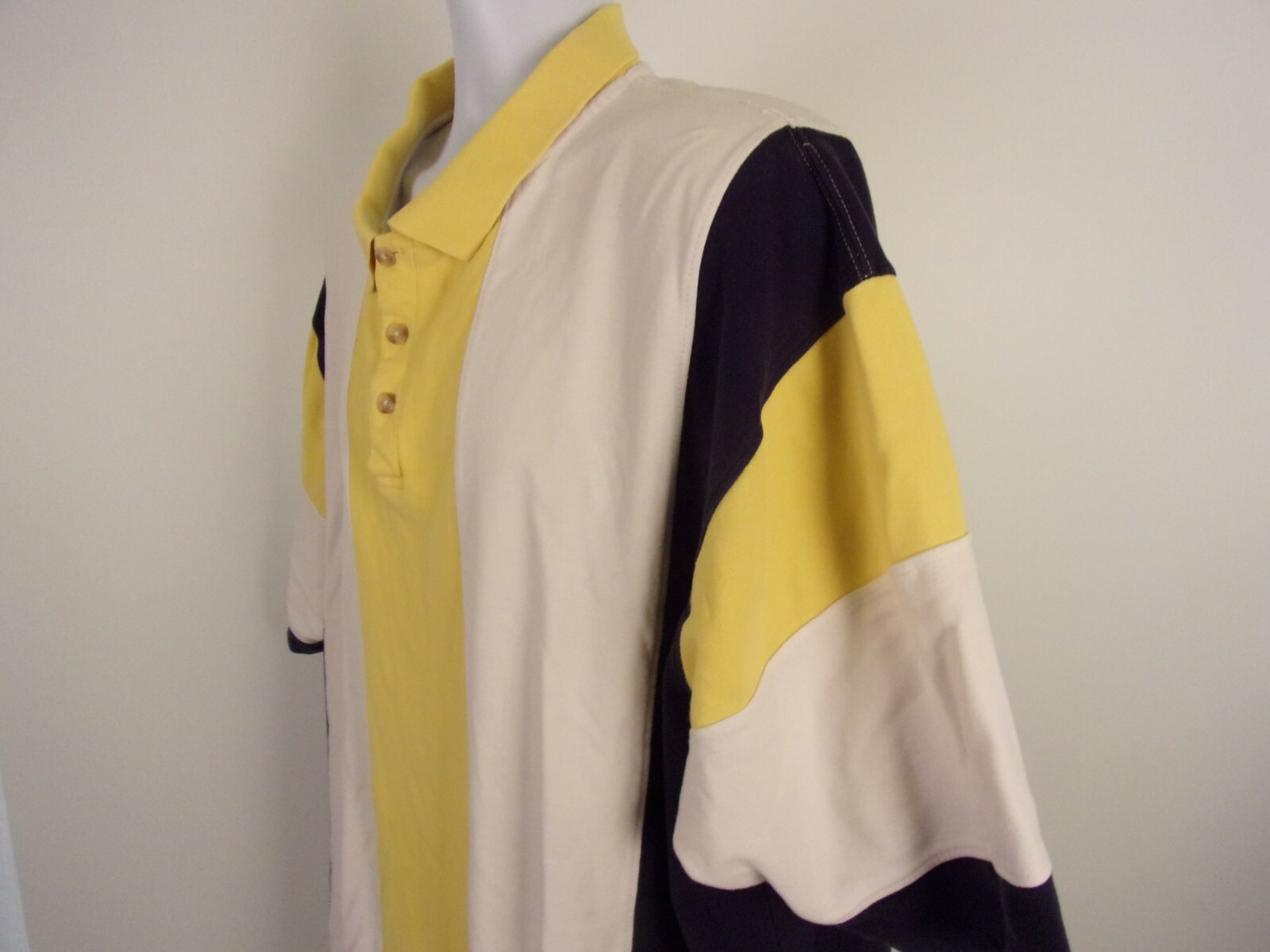 RedHead Polo Shirt Men's 4XL 100 Cotton Short Sleeve Yellow White Dark