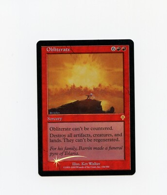 Obliterate Invasion FOIL LP light clouding MTG Magic the Gathering