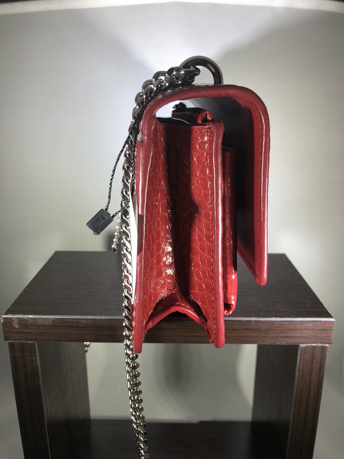 Borsa a tracolla Yves Saint Laurent YSL Sunset Croco Rossa Usata 100% AUTENTICA