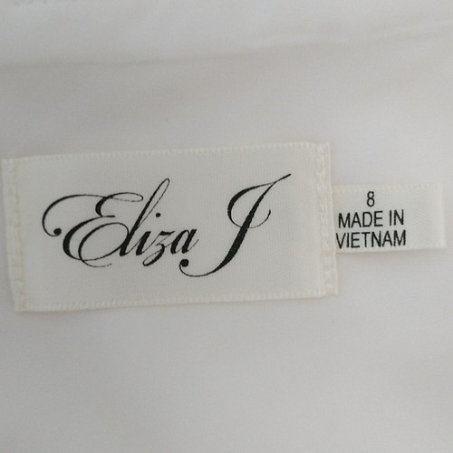 Eliza J tulip scalloped lace ivory fit and flare dress size 8 - Picture 13 of 16