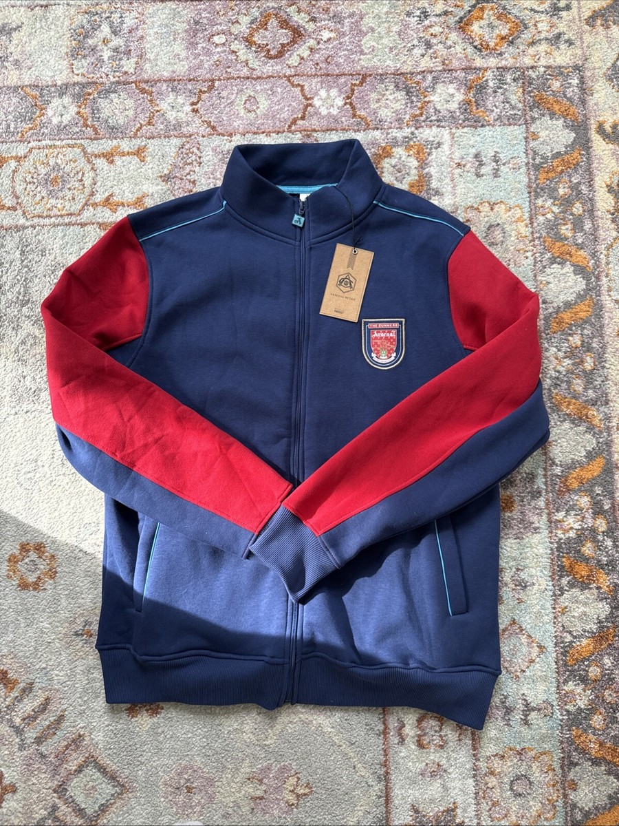 Arsenal FC The Gunners Retro Crest Zip Jacket Blue (XL) (New w