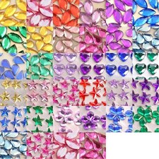 Small Plastic Stick On Gems Acrylic Plastic Card Making ScrapBooking 26 TYPE 464