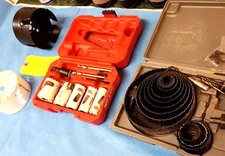 Milwaukee Hole Saw Kit & 3 other Hole Saws 1 Carbide Tipped Woodworking Hobby 
