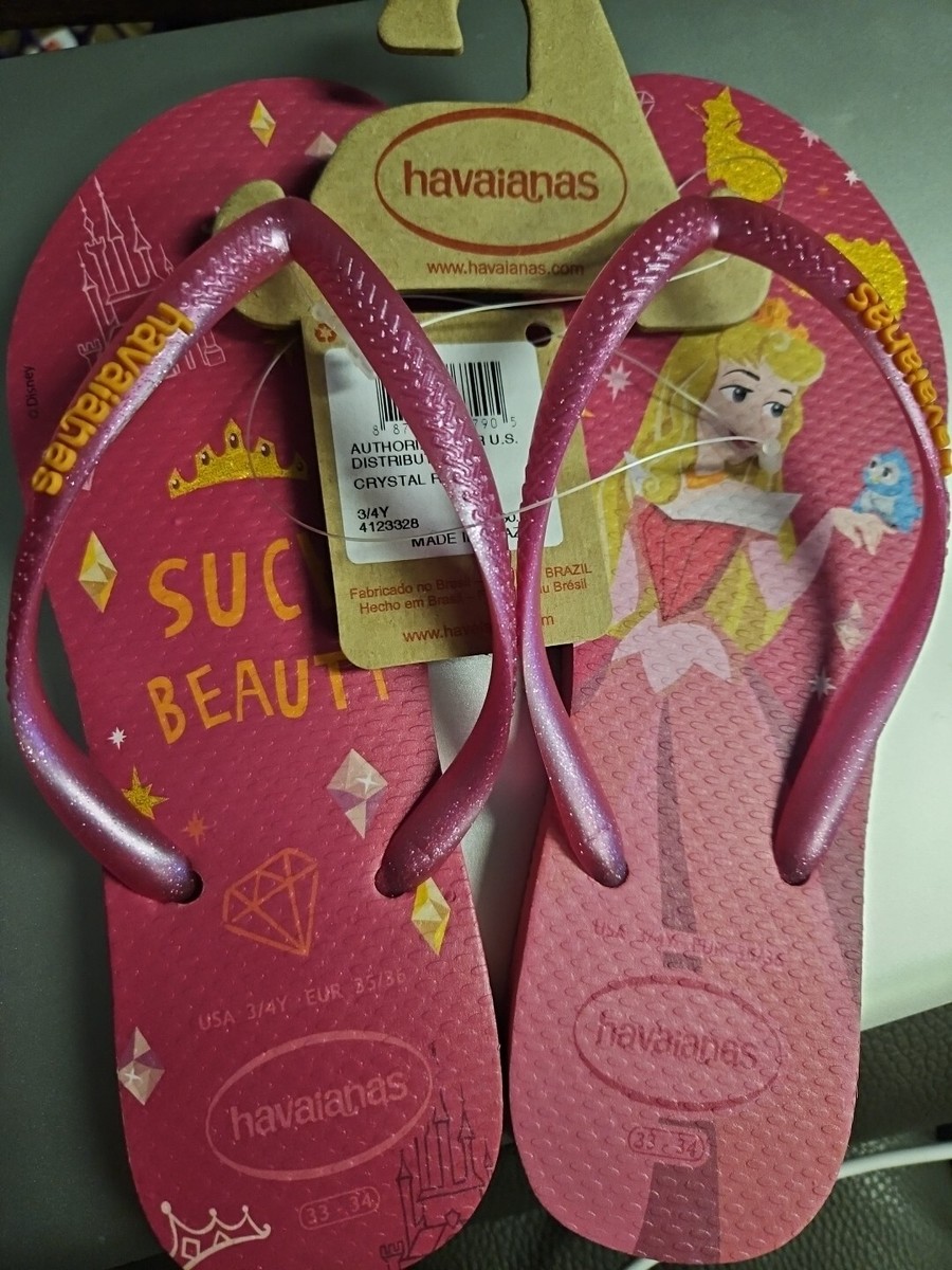 Havaianas Disney Princess Sleeping Beauty Aurora Pink Flip Flops