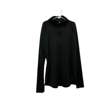 Under Armour Heat Gear Quarter Zip Pullover Long Sleeves Black Youth Size L