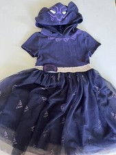 Black Panther Marvel Costume Child 6/6x Hooded Dress Up Halloween Blue Silver