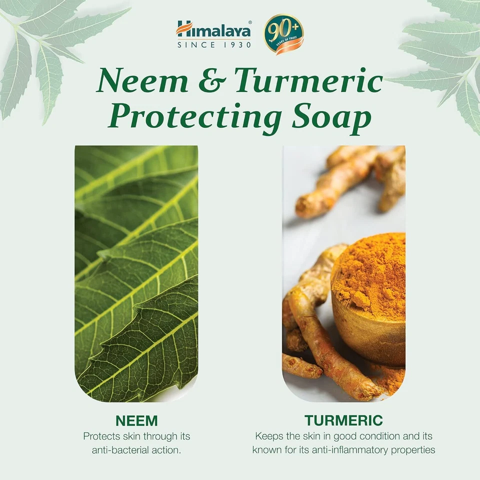 Himalaya Herbals Protecting Neem and Turmeric Soap, 75gm | free shipping. - Image 2 of 4