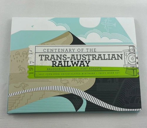 2017 Centenary of the Trans-Australian Railway - 4 Coin UNC Privy Mark Set CBMS