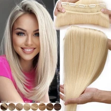 One Piece Clip in Extensions 100% Human Real Remy Hair 3/4 Full Head Thick 110G