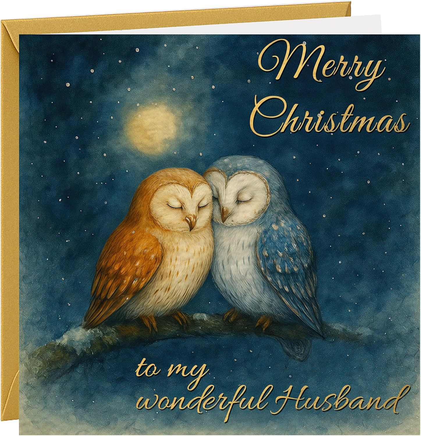 Christmas Card For Husband 'Merry Christmas To My Wonderful Husband' Xmas Cards