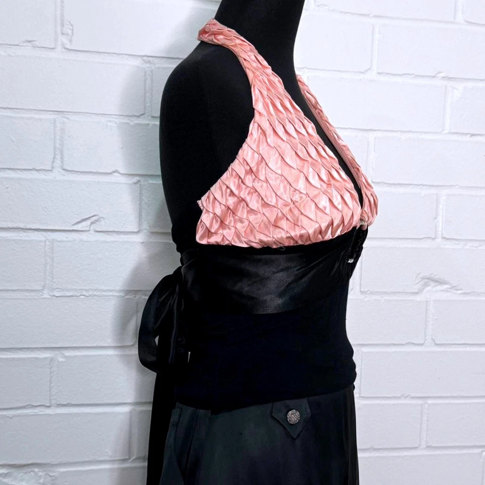 Ultra-Rare Stunning USA Vintage Y2K 'Arden B’ Elegant Halter Neck - image 3 of 4