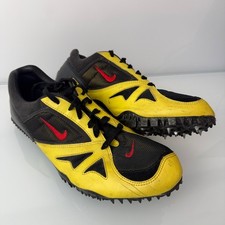Nike Zoom Shift Track Spikes Men US 10 Yellow Black Red Running Spikes 107038