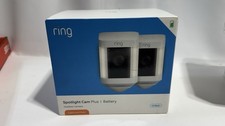Ring Spotlight Cam Plus Camera Indoor/Outdoor Wireless Pack of 2