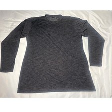 Anetik Premium Performance Shirt Mens Large Gray Excellent UPF 30 Long Sleeve