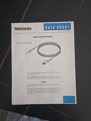 Vintage Tektronix P6105 Data Sheet